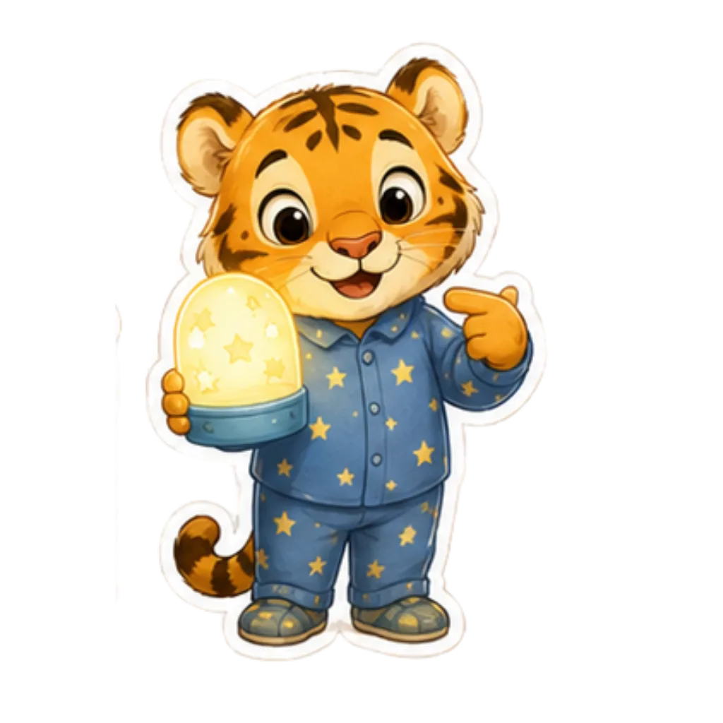 Liu the Kidley tiger cub, waving hello