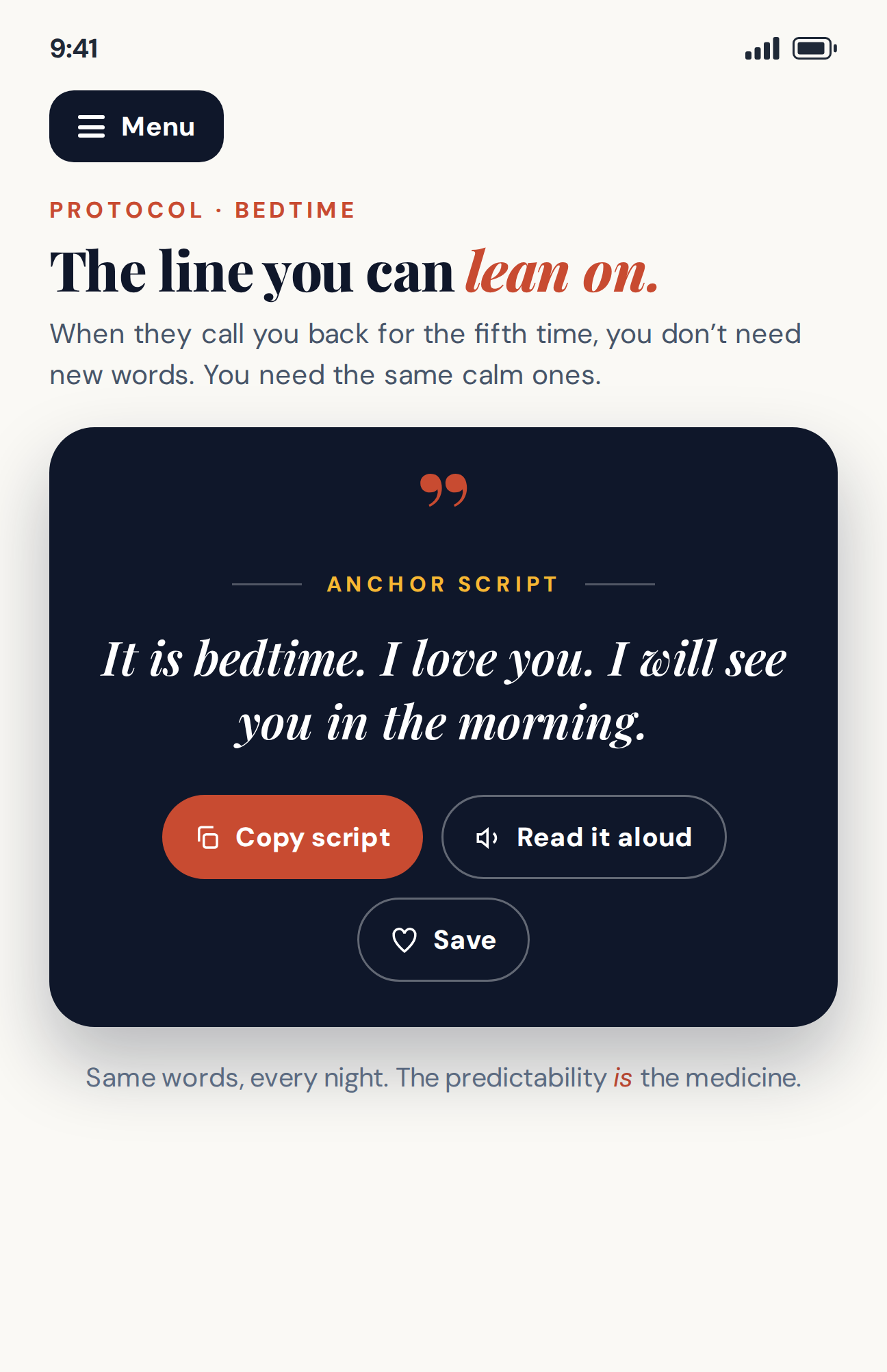 Mini preview of the anchor script section inside a protocol