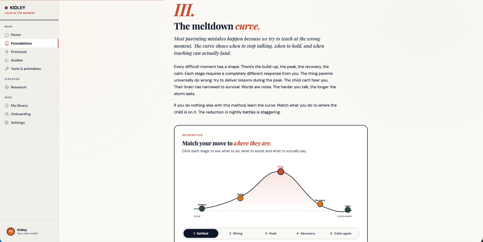 Mini preview of the meltdown curve foundation lesson