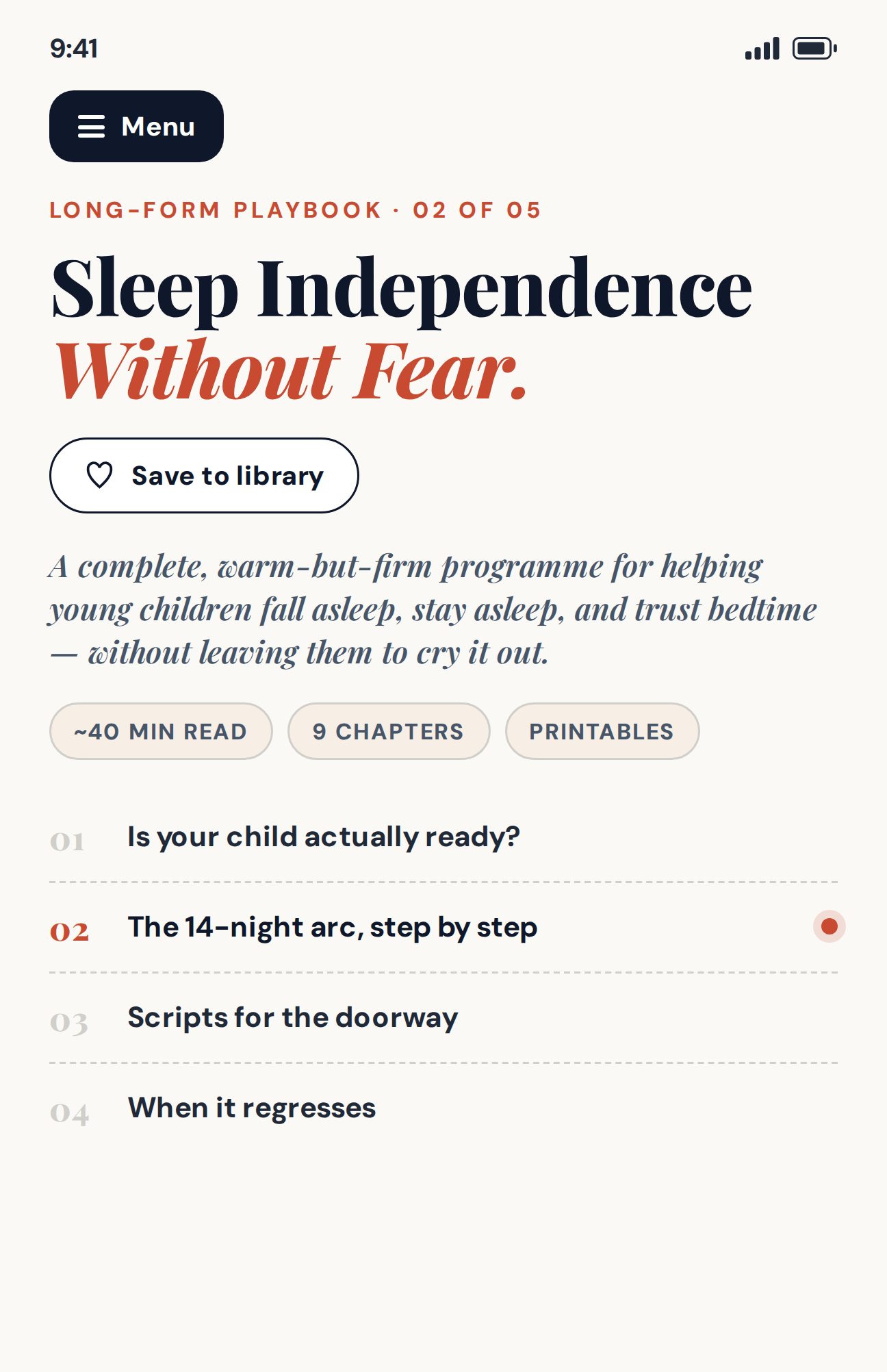Mini preview of a Kidley App long-form parent guide